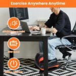 Under Desk Elliptical Machine Seated Pedal Exerciser with 5 Speed Levels 3 Auto Modes - Bilde 11