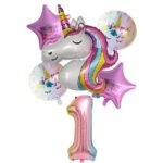 Unicorn Balloons for Birthday Decorations - Bilde 2