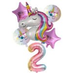 Unicorn Balloons for Birthday Decorations - Bilde 3