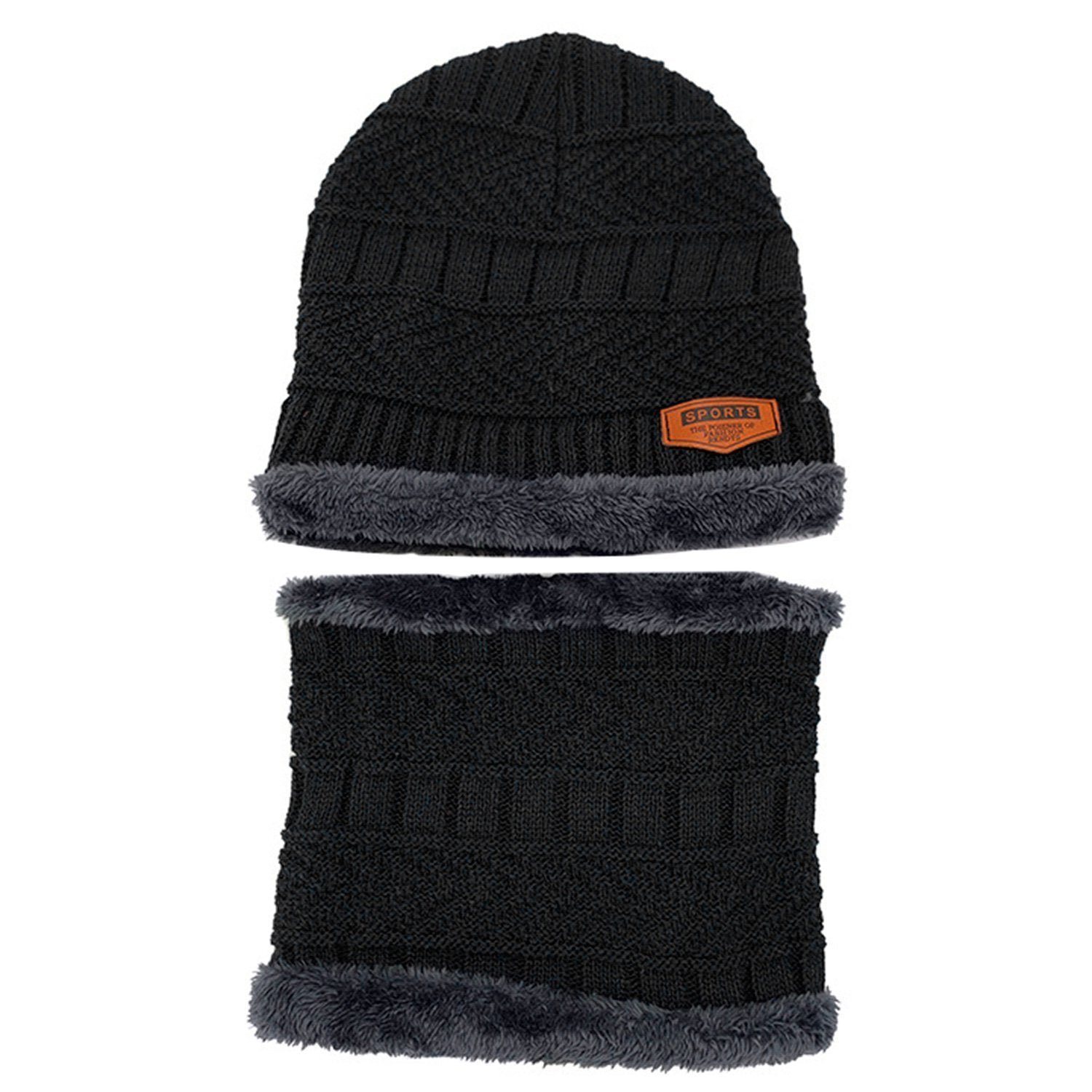 Unisex Winter Beanie Hat Scarf Set - Bilde 3