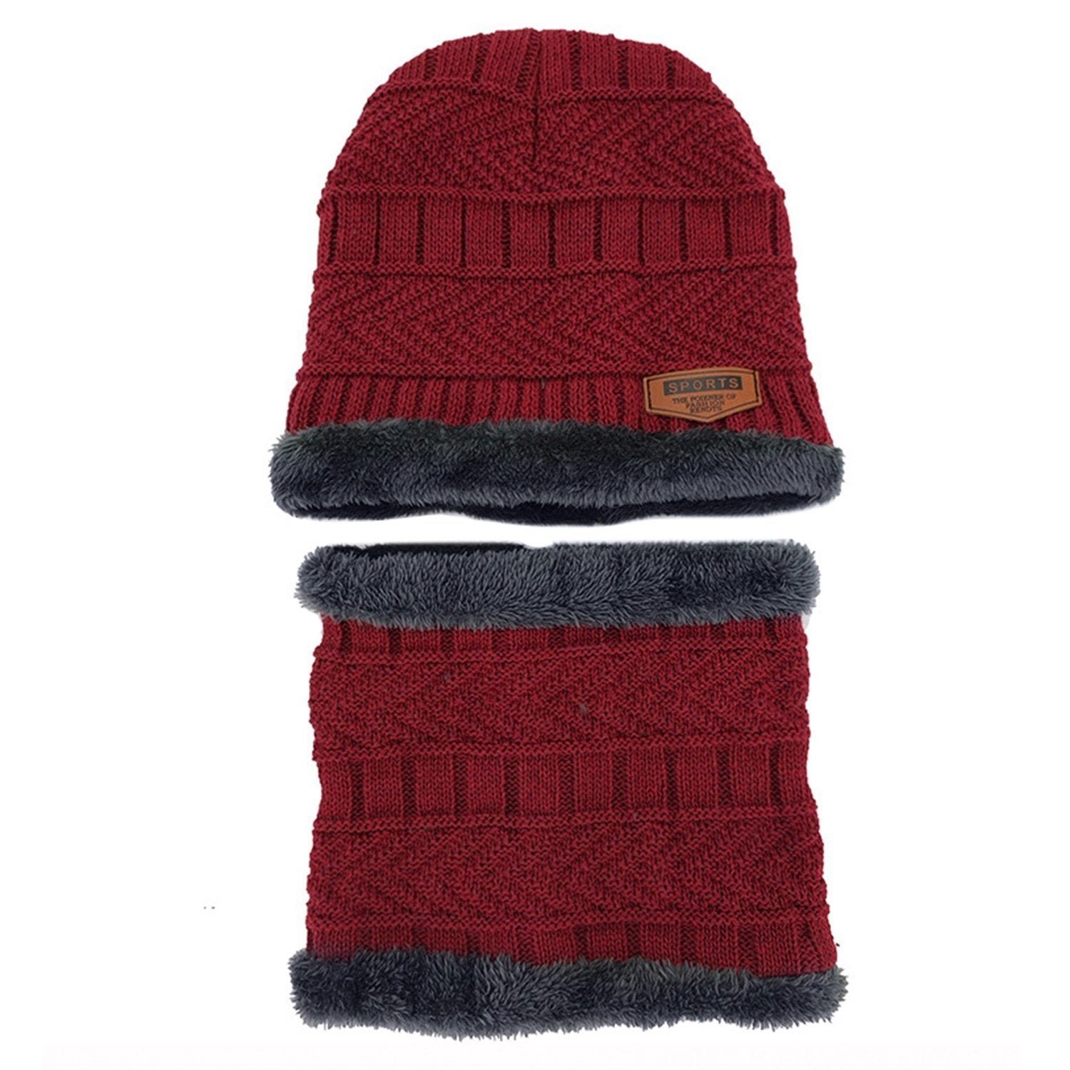 Unisex Winter Beanie Hat Scarf Set - Bilde 7