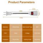 US Plug Extension Light Socket with On/Off Switch - Image 8