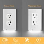 US Wall Outlet Cover Wall Plate with 3-LED Dusk To Down Sensor Night Lights - Image 12