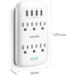 Wall Plate Power USB Outlet  6 Outlet & 4 USB Port - Bilde 7