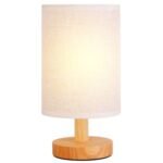 Warm White Nightstand Lamp USB Plug Modern Lantern