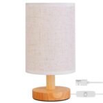 Warm White Nightstand Lamp USB Plug Modern Lantern - Image 2