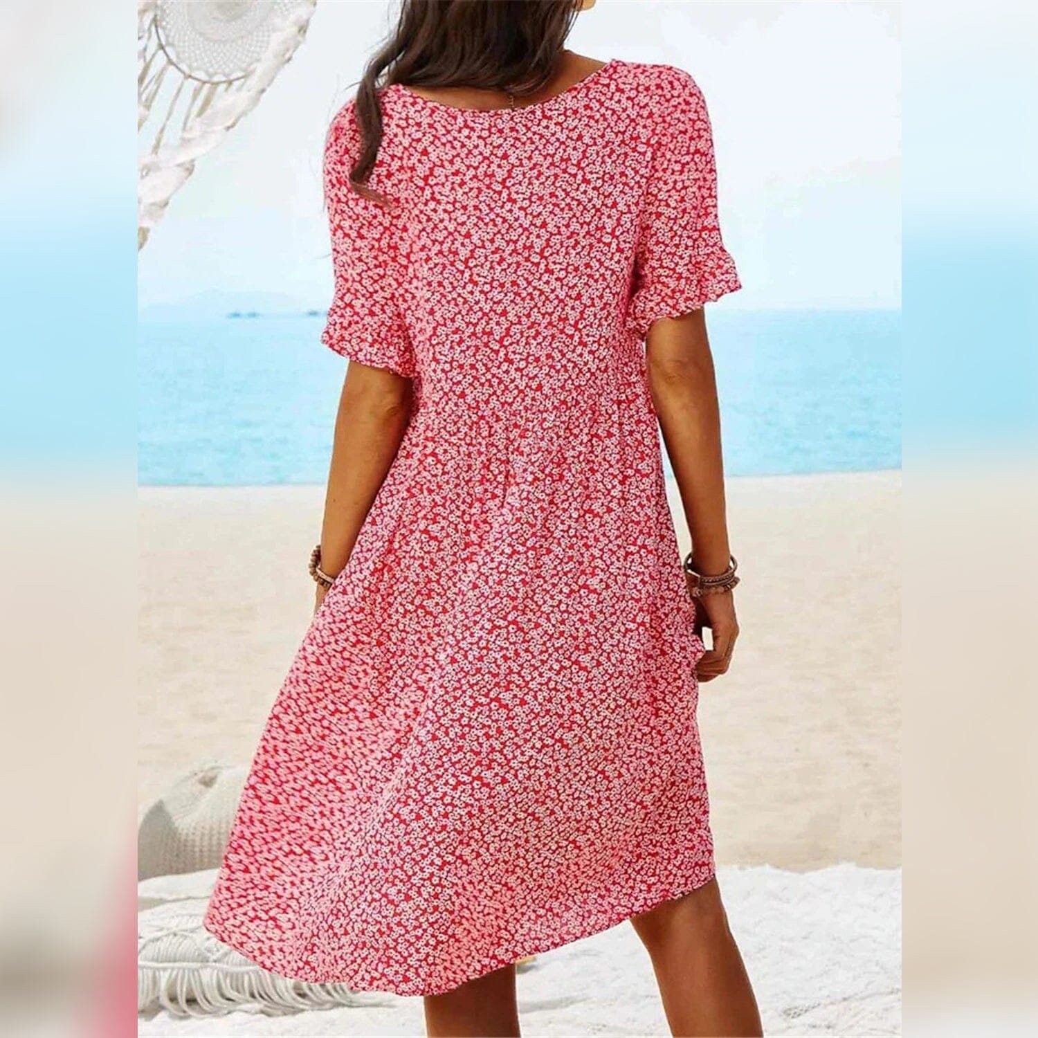 Women's Casual Floral Dress - Image 6
