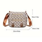 Women's Multi Pocket Plaid Pattern Crossbody Bag - Image 4