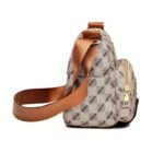 Women's Multi Pocket Plaid Pattern Crossbody Bag - Image 6
