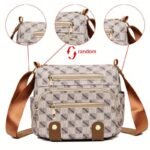 Women's Multi Pocket Plaid Pattern Crossbody Bag - Image 2