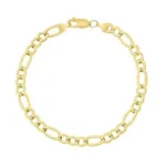 Yellow Gold Cuban, Mariner, Figaro, or Rope Bracelet Gold Filled High Polish Finish - Bilde 3