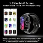 Waterproof Smart Watch, 1.83'' Full Touch Screen Display With Message, Answer Make Call Smartwatch Sleep Monitoring, Sports Pedometer, Information Alerts, For IPhoneu002FAndroid Phones, Smartbands Fitness Watch For Womenu002FMen Friend Gift, Birthday Gift - Bilde 16
