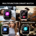 Waterproof Smart Watch, 1.83'' Full Touch Screen Display With Message, Answer Make Call Smartwatch Sleep Monitoring, Sports Pedometer, Information Alerts, For IPhoneu002FAndroid Phones, Smartbands Fitness Watch For Womenu002FMen Friend Gift, Birthday Gift - Bilde 12