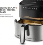 Mondial - Freidora de aire digital con pantalla, capacidad de 5,3 litros, alta potencia y elegante acabado de acero inoxidable - Negro y acero inoxidable - Image 5